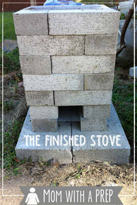 finished brick rocket stove