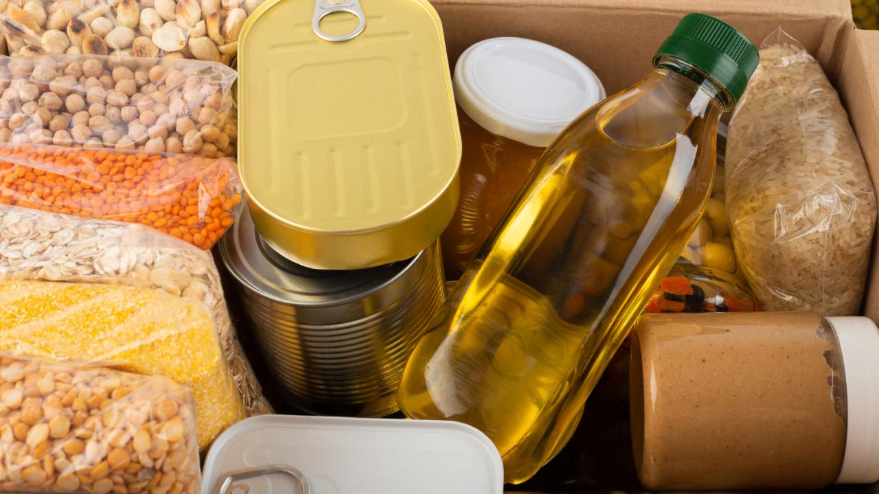 box of non-perishable foods