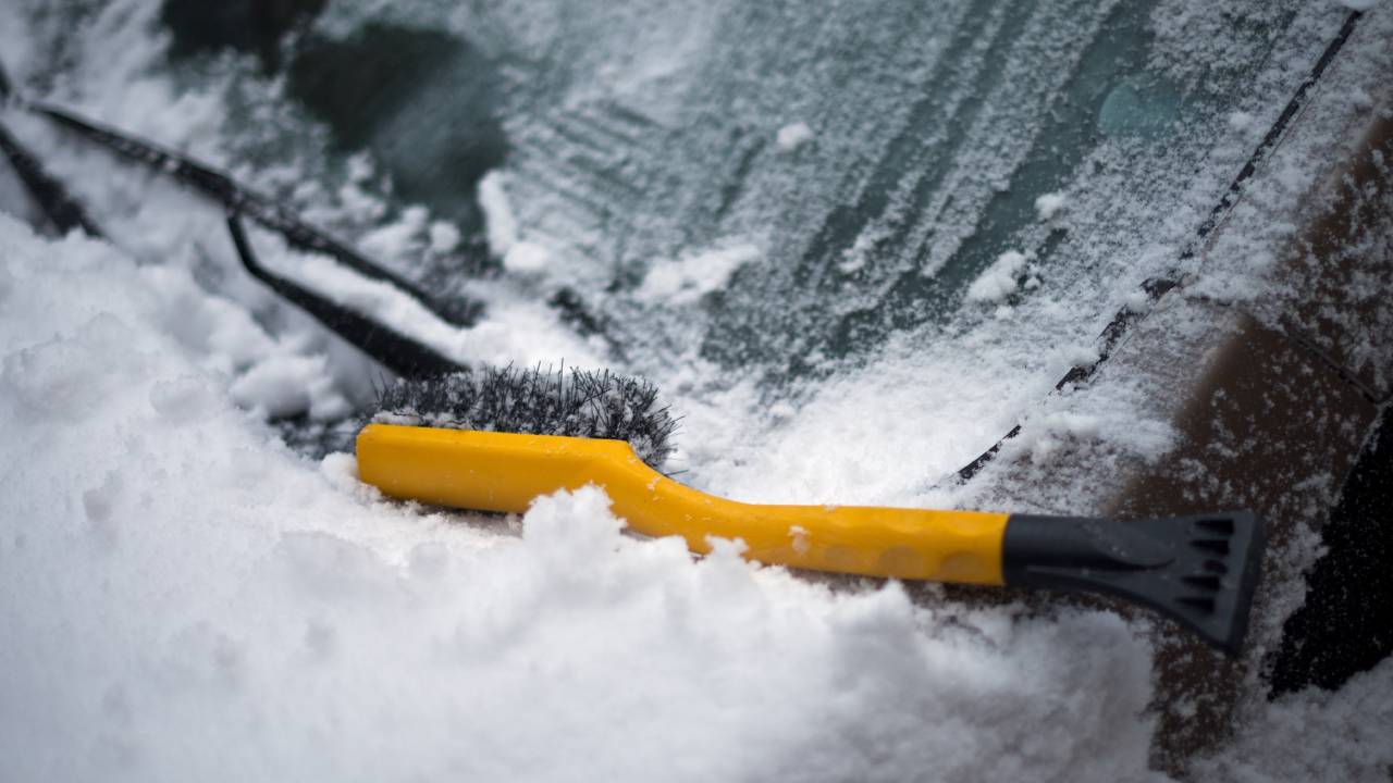 Ice scraper and snow brush