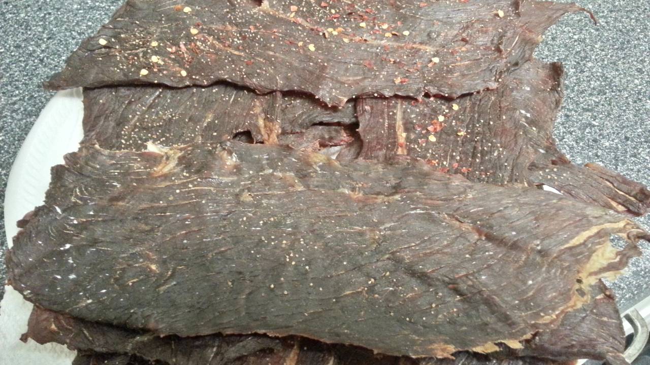 jerky on plate