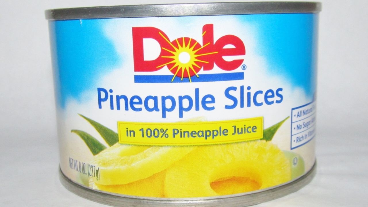 Canned pineapple