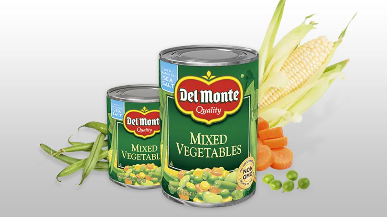 del monte cans of mixed vegetables