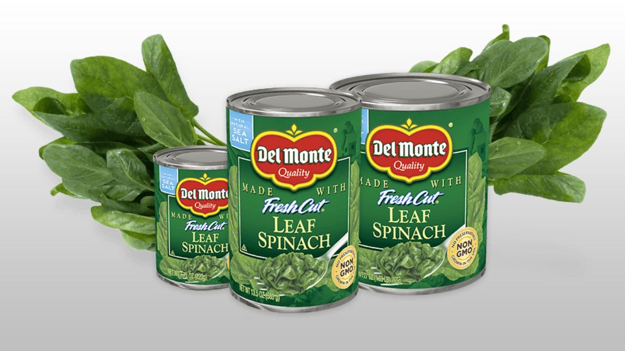 leaf spinach in a can