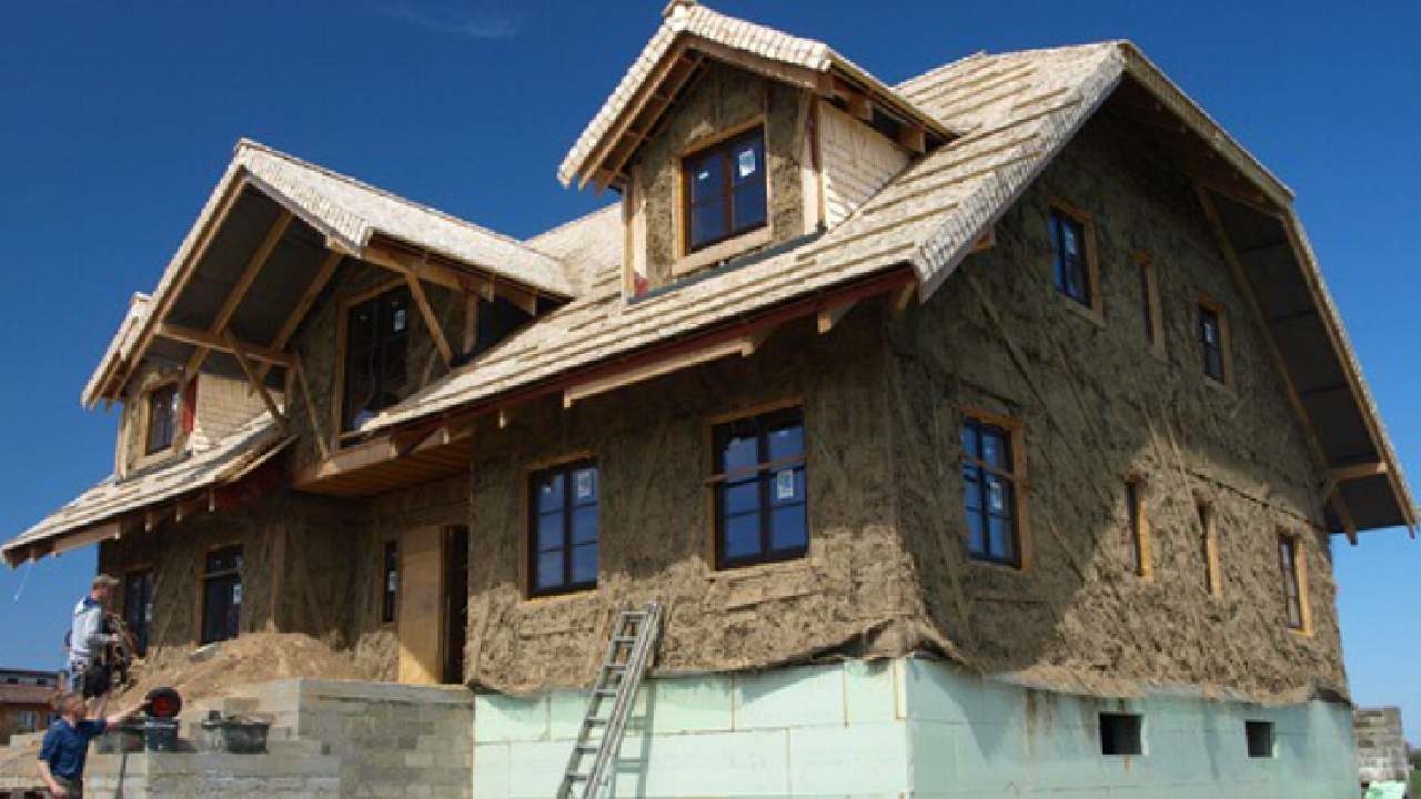 straw bale house construction 