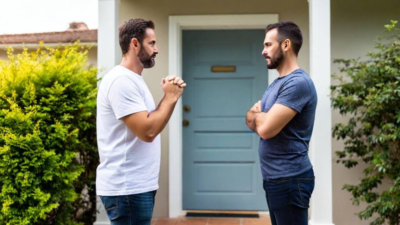 two men escalating argument